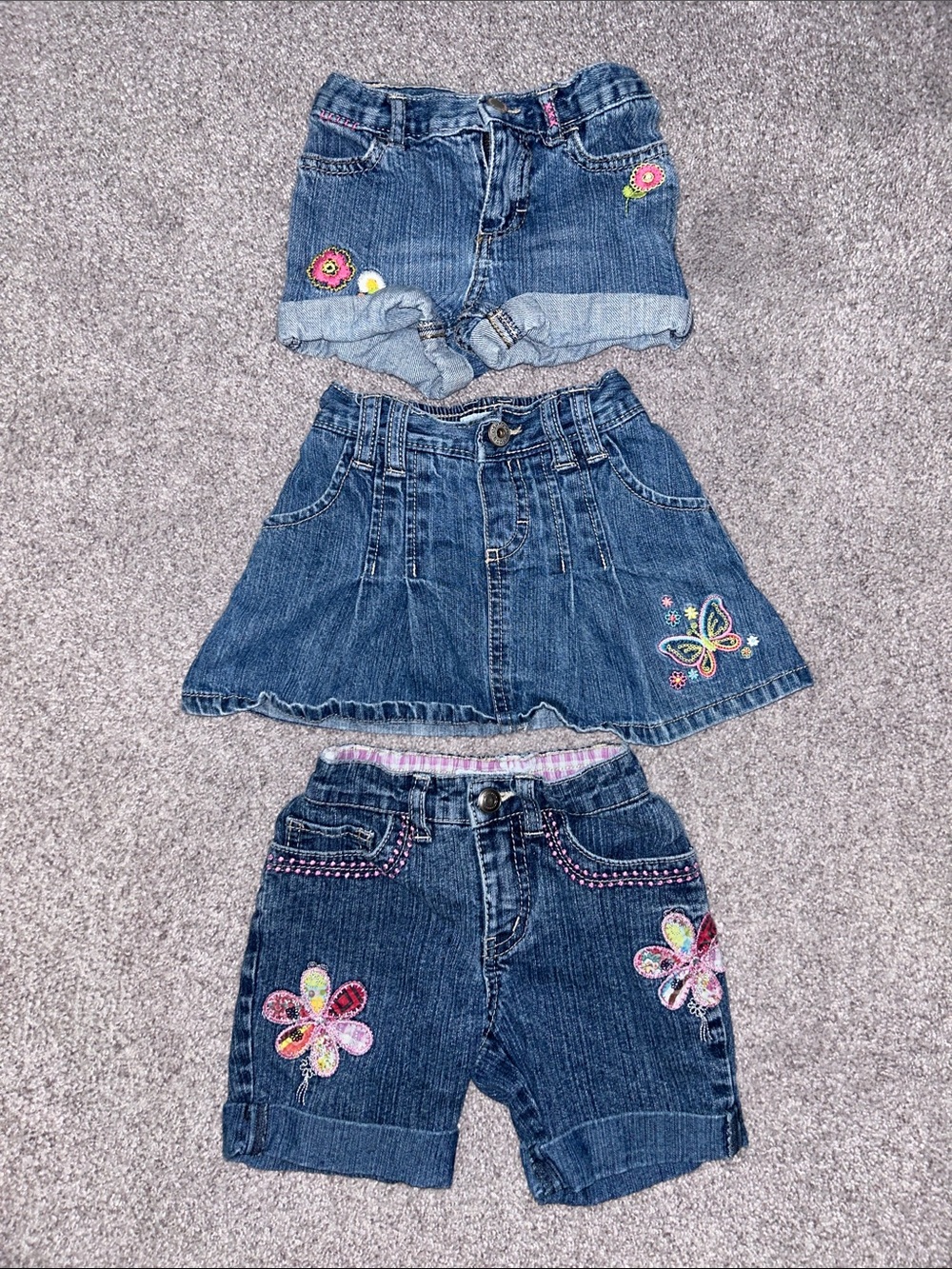 Vintage 2T Girls' Denim Shorts